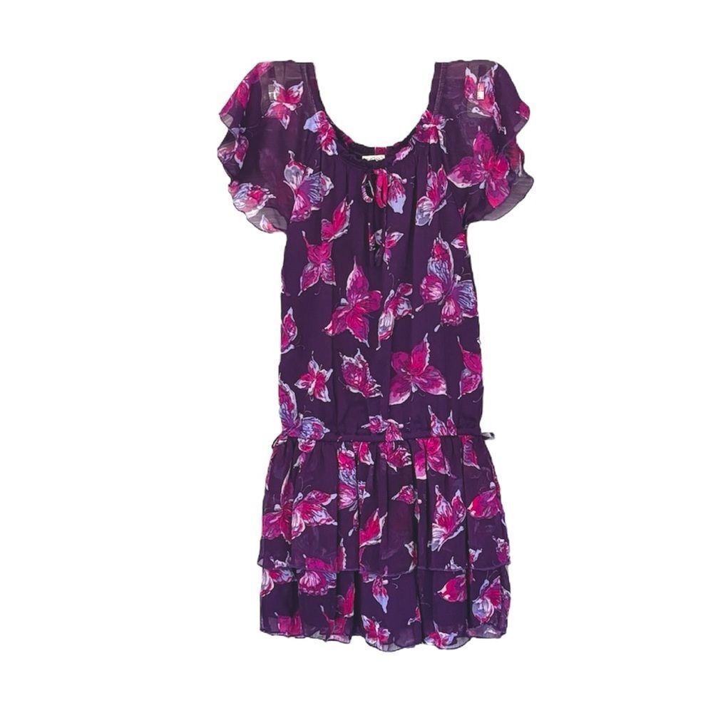 The Children’s Place | Purple Pink Girls Sheer BUTTERFLY Summer Dress Size 8